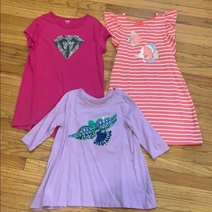 Set of 3 Gymboree Tops and Dress, Size 7-8